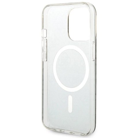 Etui Guess 4G Print MagSafe na iPhone 13 Pro + ładowarka indukcyjna - brązowe Etui Guess 4G Print MagSafe na iPhone 13 Pro + ładowarka indukcyjna - brązowe