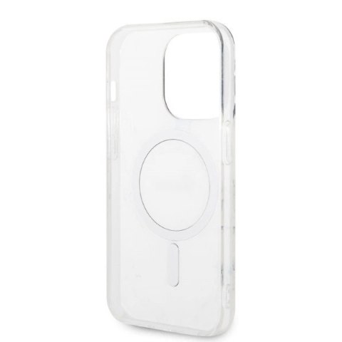 Etui Guess Marble MagSafe na iPhone 14 Pro + ładowarka indukcyjna - czarne Etui Guess Marble MagSafe na iPhone 14 Pro + ładowarka indukcyjna - czarne