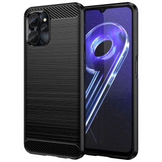Carbon Case etui do Realme 10 5G / Realme 9i 5G elastyczny silikonowy karbonowy pokrowiec czarne