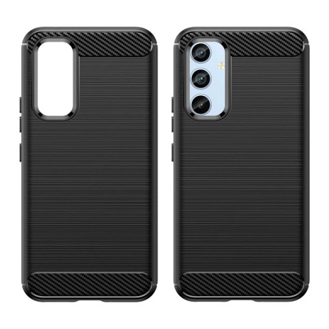 Carbon Case etui do Samsung Galaxy A54 5G elastyczny silikonowy karbonowy pokrowiec czarne