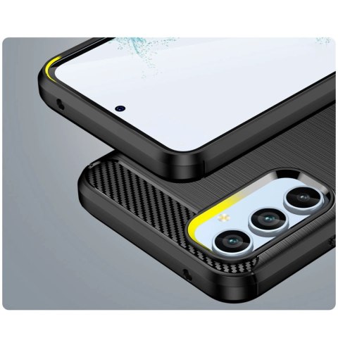 Carbon Case etui do Samsung Galaxy A54 5G elastyczny silikonowy karbonowy pokrowiec czarne