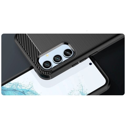 Carbon Case etui do Samsung Galaxy A54 5G elastyczny silikonowy karbonowy pokrowiec czarne