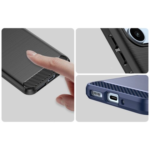 Carbon Case etui do Samsung Galaxy A54 5G elastyczny silikonowy karbonowy pokrowiec czarne