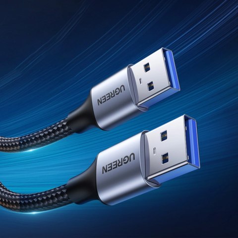 Ugreen kabel przewód USB - USB 3.0 5Gb/s 2m szary (US373) Ugreen kabel przewód USB - USB 3.0 5Gb/s 2m szary (US373)