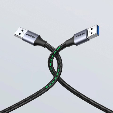 Ugreen kabel przewód USB - USB 3.0 5Gb/s 2m szary (US373) Ugreen kabel przewód USB - USB 3.0 5Gb/s 2m szary (US373)