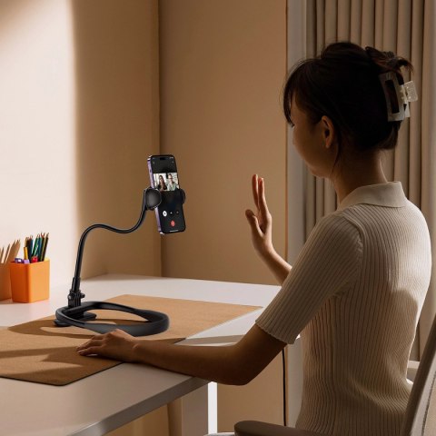 Baseus ComfortJoy Series uniwersalny uchwyt na szyję, stojak na telefon czarny (LUGB000001) Baseus ComfortJoy Series uniwersalny uchwyt na szyję, stojak na telefon czarny (LUGB000001)