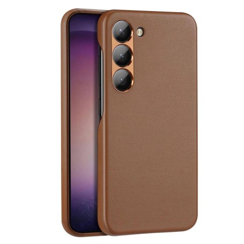 Dux Ducis Grit etui Samsung Galaxy S23+ elegancki pokrowiec ze sztucznej skóry brązowe Dux Ducis Grit etui Samsung Galaxy S23+ elegancki pokrowiec ze sztucznej skóry brązowe