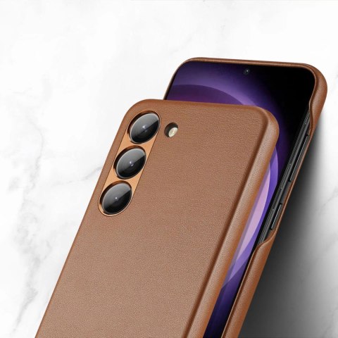Dux Ducis Grit etui Samsung Galaxy S23+ elegancki pokrowiec ze sztucznej skóry brązowe Dux Ducis Grit etui Samsung Galaxy S23+ elegancki pokrowiec ze sztucznej skóry brązowe