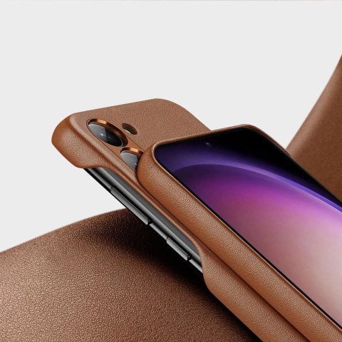 Dux Ducis Grit etui Samsung Galaxy S23+ elegancki pokrowiec ze sztucznej skóry brązowe Dux Ducis Grit etui Samsung Galaxy S23+ elegancki pokrowiec ze sztucznej skóry brązowe