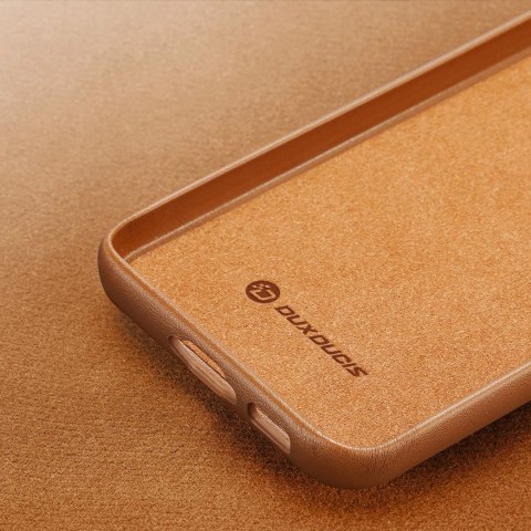 Dux Ducis Grit etui Samsung Galaxy S23+ elegancki pokrowiec ze sztucznej skóry brązowe Dux Ducis Grit etui Samsung Galaxy S23+ elegancki pokrowiec ze sztucznej skóry brązowe