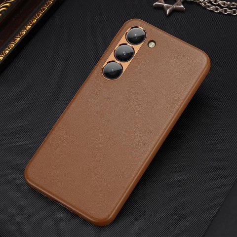Dux Ducis Grit etui Samsung Galaxy S23+ elegancki pokrowiec ze sztucznej skóry brązowe Dux Ducis Grit etui Samsung Galaxy S23+ elegancki pokrowiec ze sztucznej skóry brązowe