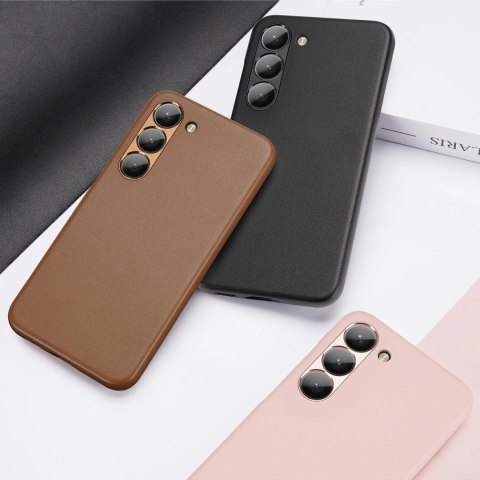 Dux Ducis Grit etui Samsung Galaxy S23+ elegancki pokrowiec ze sztucznej skóry różowe Dux Ducis Grit etui Samsung Galaxy S23+ elegancki pokrowiec ze sztucznej skóry różowe