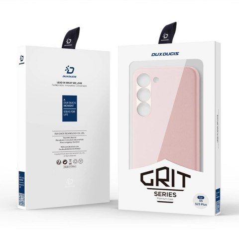 Dux Ducis Grit etui Samsung Galaxy S23+ elegancki pokrowiec ze sztucznej skóry różowe Dux Ducis Grit etui Samsung Galaxy S23+ elegancki pokrowiec ze sztucznej skóry różowe