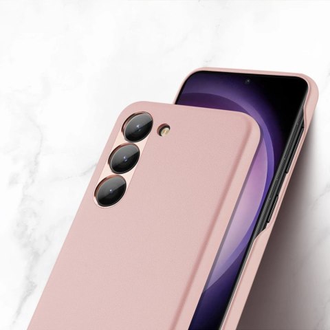 Dux Ducis Grit etui Samsung Galaxy S23+ elegancki pokrowiec ze sztucznej skóry różowe Dux Ducis Grit etui Samsung Galaxy S23+ elegancki pokrowiec ze sztucznej skóry różowe