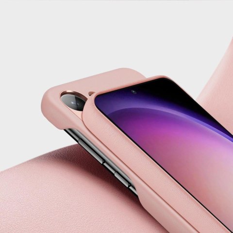 Dux Ducis Grit etui Samsung Galaxy S23+ elegancki pokrowiec ze sztucznej skóry różowe Dux Ducis Grit etui Samsung Galaxy S23+ elegancki pokrowiec ze sztucznej skóry różowe