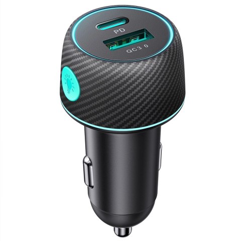 Ładowarka samochodowa 60W USB-C USB-A Joyroom JR-CCN01 - czarna Ładowarka samochodowa 60W USB-C USB-A Joyroom JR-CCN01 - czarna