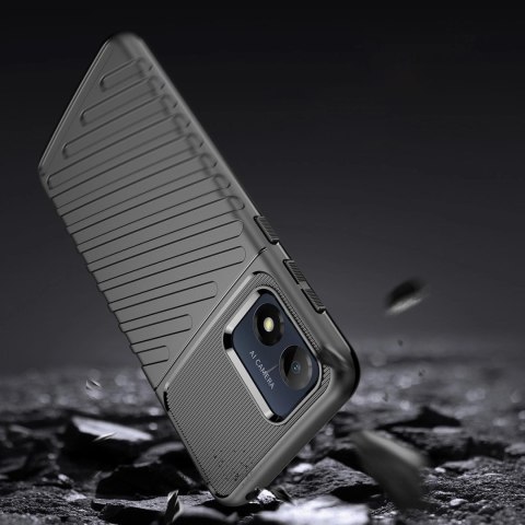 Thunder Case etui Motorola Moto E13 silikonowy pancerny pokrowiec czarne