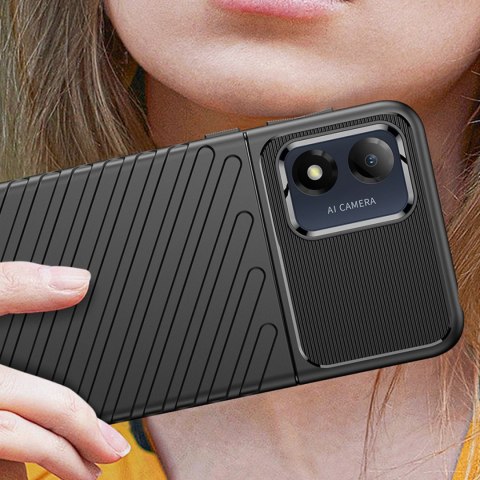 Thunder Case etui Motorola Moto E13 silikonowy pancerny pokrowiec czarne
