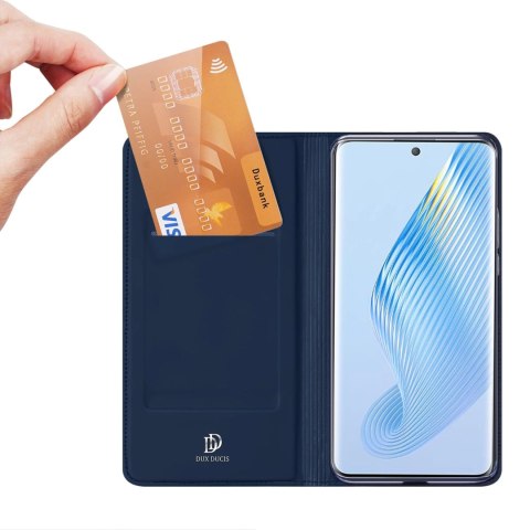 Dux Ducis Skin Pro etui do Honor Magic5 pokrowiec z klapką portfel na kartę podstawka niebieskie Dux Ducis Skin Pro etui do Honor Magic5 pokrowiec z klapką portfel na kartę podstawka niebieskie