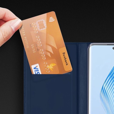 Dux Ducis Skin Pro etui do Honor Magic5 pokrowiec z klapką portfel na kartę podstawka niebieskie Dux Ducis Skin Pro etui do Honor Magic5 pokrowiec z klapką portfel na kartę podstawka niebieskie