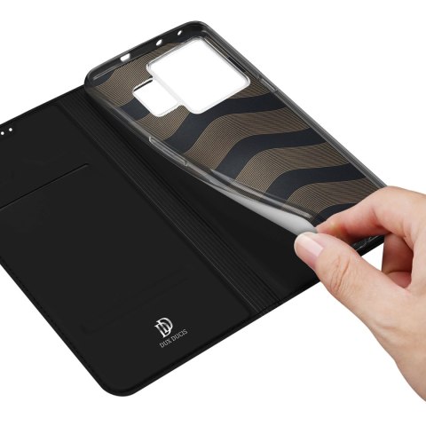 Dux Ducis Skin Pro etui do Realme GT Neo 5 / Realme GT3 pokrowiec z klapką portfel na kartę podstawka czarne Dux Ducis Skin Pro etui do Realme GT Neo 5 / Realme GT3 pokrowiec z klapką portfel na kartę podstawka czarne