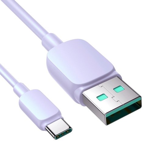 Kabel Joyroom Multi-Color Series A14 USB-A / USB-C 3A 1.2 m - fioletowy