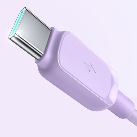 Kabel Joyroom Multi-Color Series A14 USB-A / USB-C 3A 1.2 m - fioletowy