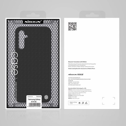 Nillkin Textured Case etui do Samsung Galaxy A14 5G / Galaxy A14 wzmocniony nylonowy pokrowiec czarne