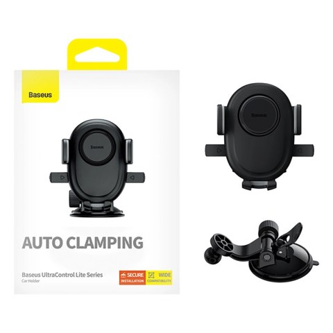 Uchwyt samochodowy do telefonu Baseus UltraControl Lite Series - czarny Uchwyt samochodowy do telefonu Baseus UltraControl Lite Series - czarny