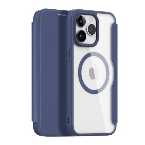 Etui Dux Ducis Skin X Pro na iPhone 15 Pro z MagSafe i klapką - niebieskie Etui Dux Ducis Skin X Pro na iPhone 15 Pro z MagSafe i klapką - niebieskie
