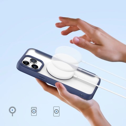 Etui Dux Ducis Skin X Pro na iPhone 15 Pro z MagSafe i klapką - niebieskie Etui Dux Ducis Skin X Pro na iPhone 15 Pro z MagSafe i klapką - niebieskie