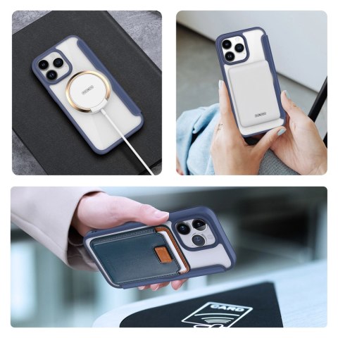 Etui Dux Ducis Skin X Pro na iPhone 15 Pro z MagSafe i klapką - niebieskie Etui Dux Ducis Skin X Pro na iPhone 15 Pro z MagSafe i klapką - niebieskie