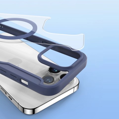 Etui Dux Ducis Skin X Pro na iPhone 15 Pro z MagSafe i klapką - niebieskie Etui Dux Ducis Skin X Pro na iPhone 15 Pro z MagSafe i klapką - niebieskie