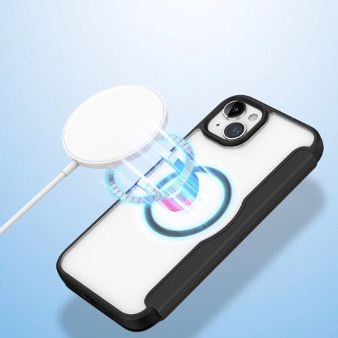 Etui Dux Ducis Skin X Pro na iPhone 15 z MagSafe i klapką - czarne Etui Dux Ducis Skin X Pro na iPhone 15 z MagSafe i klapką - czarne