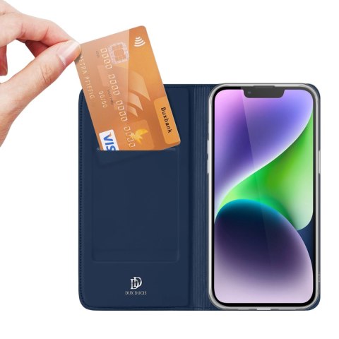Etui do iPhone 15 Plus pokrowiec z klapką i portfelem Dux Ducis Skin Pro - niebieskie Etui do iPhone 15 Plus pokrowiec z klapką i portfelem Dux Ducis Skin Pro - niebieskie