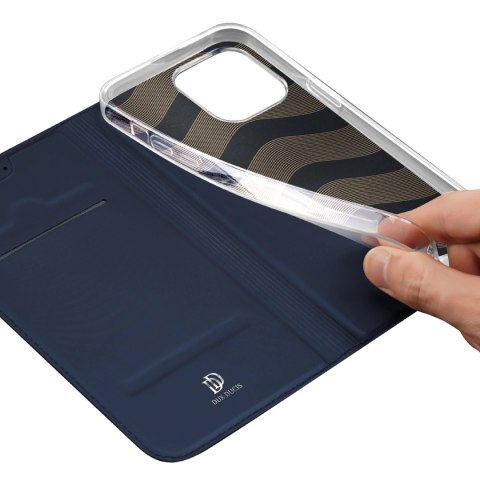Etui do iPhone 15 Pro Max pokrowiec z klapką i portfelem Dux Ducis Skin Pro - niebieski Etui do iPhone 15 Pro Max pokrowiec z klapką i portfelem Dux Ducis Skin Pro - niebieski