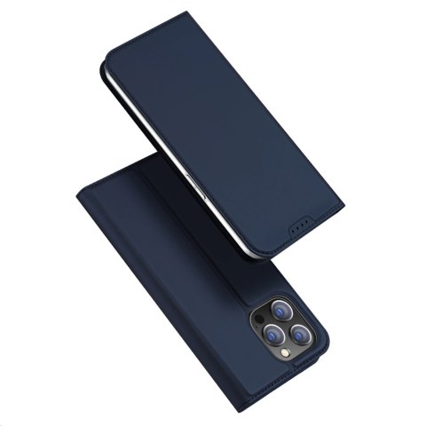 Etui do iPhone 15 Pro pokrowiec z klapką i portfelem Dux Ducis Skin Pro - niebieski Etui do iPhone 15 Pro pokrowiec z klapką i portfelem Dux Ducis Skin Pro - niebieski