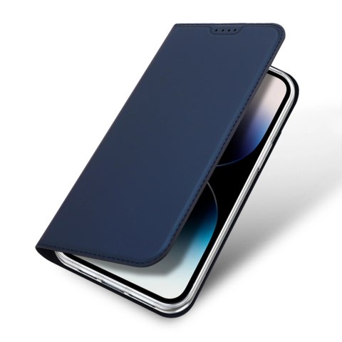 Etui do iPhone 15 Pro pokrowiec z klapką i portfelem Dux Ducis Skin Pro - niebieski Etui do iPhone 15 Pro pokrowiec z klapką i portfelem Dux Ducis Skin Pro - niebieski