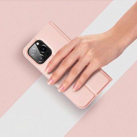 Etui do iPhone 15 Pro pokrowiec z klapką i portfelem Dux Ducis Skin Pro - niebieski Etui do iPhone 15 Pro pokrowiec z klapką i portfelem Dux Ducis Skin Pro - niebieski
