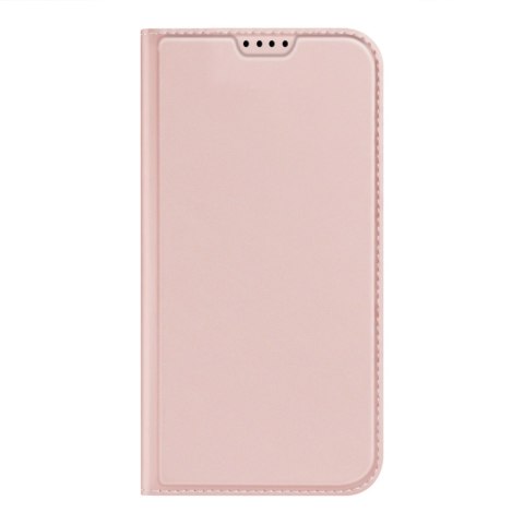 Etui do iPhone 15 Pro pokrowiec z klapką i portfelem Dux Ducis Skin Pro - różowe