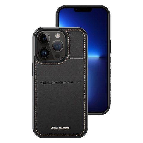 Etui portfel Dux Ducis Rafi Mag z podstawką 3w1 do iPhone 13 Pro z MagSafe i blokadą RFID - czarne Etui portfel Dux Ducis Rafi Mag z podstawką 3w1 do iPhone 13 Pro z MagSafe i blokadą RFID - czarne