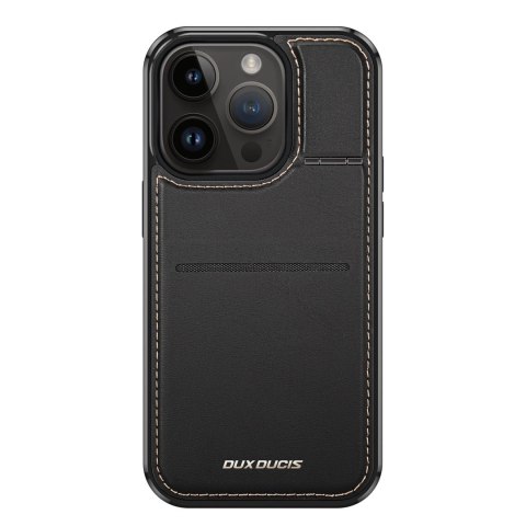 Etui portfel Dux Ducis Rafi Mag z podstawką 3w1 do iPhone 14 Pro z MagSafe i blokadą RFID - czarne Etui portfel Dux Ducis Rafi Mag z podstawką 3w1 do iPhone 14 Pro z MagSafe i blokadą RFID - czarne