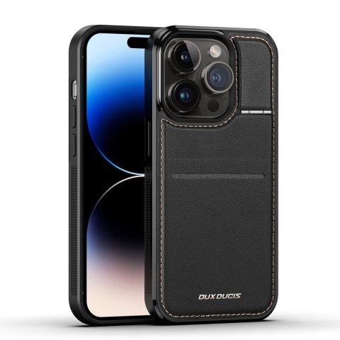 Etui portfel Dux Ducis Rafi Mag z podstawką 3w1 do iPhone 14 Pro z MagSafe i blokadą RFID - czarne Etui portfel Dux Ducis Rafi Mag z podstawką 3w1 do iPhone 14 Pro z MagSafe i blokadą RFID - czarne