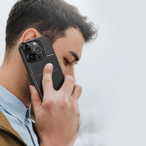 Etui portfel Dux Ducis Rafi Mag z podstawką 3w1 do iPhone 14 Pro z MagSafe i blokadą RFID - czarne Etui portfel Dux Ducis Rafi Mag z podstawką 3w1 do iPhone 14 Pro z MagSafe i blokadą RFID - czarne