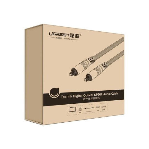 Kabel Ugreen AV108 10541 optyczny Toslink/SPDIF 3m - szary