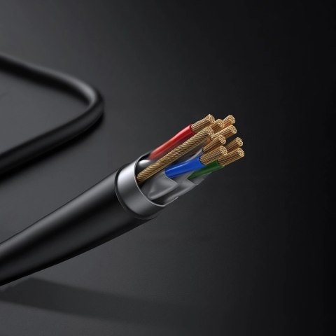 Kabel sieciowy Ugreen NW107 RJ45/Cat 7 F/FTP 15m - czarny