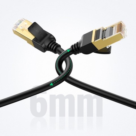 Kabel sieciowy Ugreen NW107 RJ45/Cat 7 F/FTP 5m - czarny Kabel sieciowy Ugreen NW107 RJ45/Cat 7 F/FTP 5m - czarny
