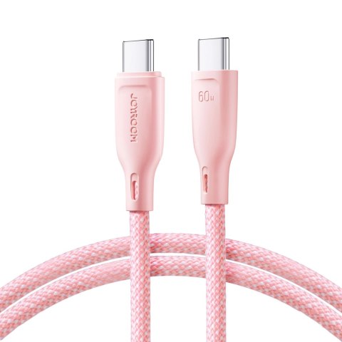 Kabel Joyroom Multi-Color Series S-A34 USB-C / USB-C PD 60W 1m - różowy Kabel Joyroom Multi-Color Series S-A34 USB-C / USB-C PD 60W 1m - różowy