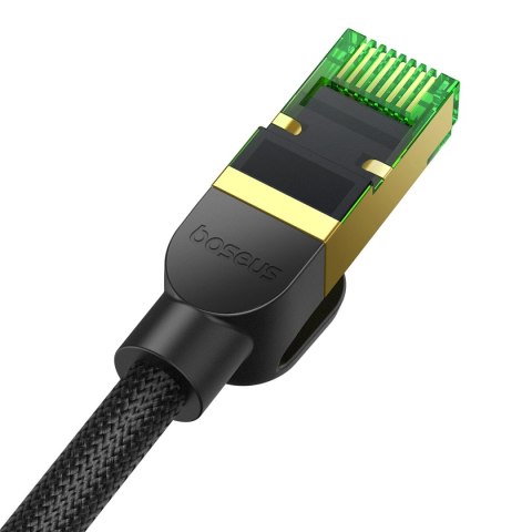 Baseus szybki kabel sieciowy RJ45 cat. 8 40Gbps 1m pleciony czarny Baseus szybki kabel sieciowy RJ45 cat. 8 40Gbps 1m pleciony czarny