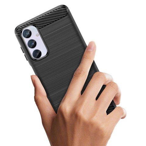 Elastyczne etui wzór karbon do Samsung Galaxy M54 Carbon Case - czarne